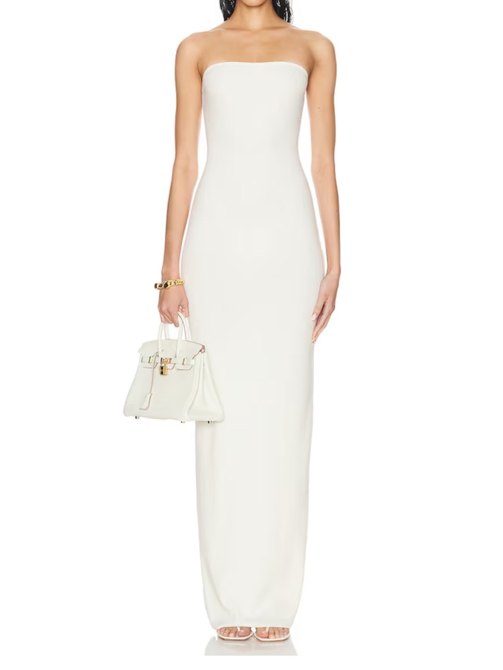 Eterne Strapless Ivory Column Gown